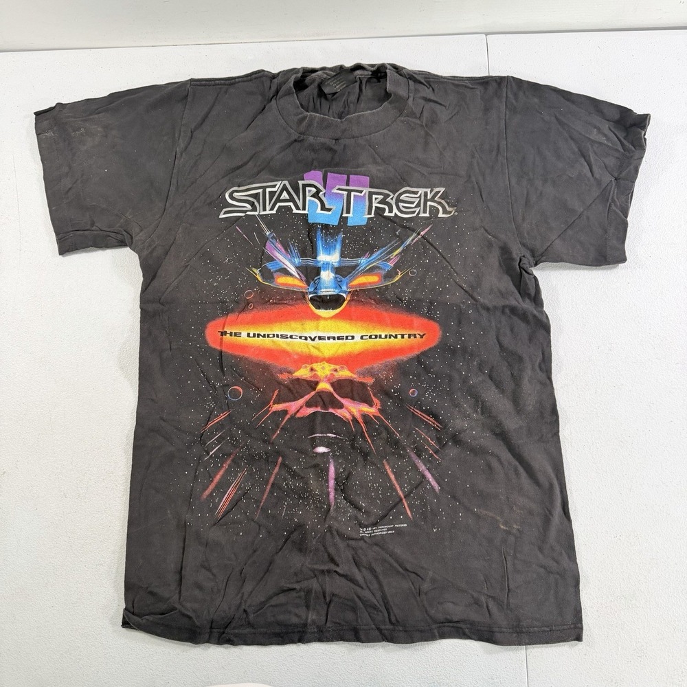 Vtg Star Trek VI Undiscovered Country T-Shirt Medium 1991 Paramount Made In USA